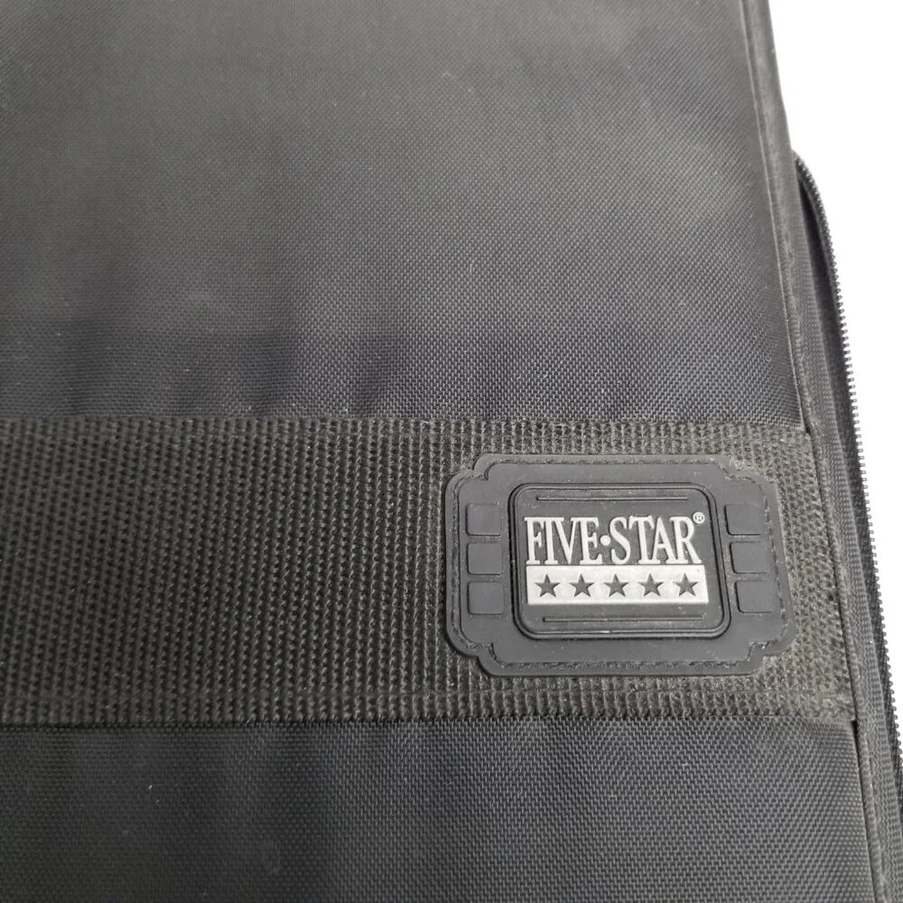 Vintage Mead Five Star Zipper Binder Black 3 Ring Organizer 1991